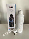 White Marble Texture Thermal Water Bottle